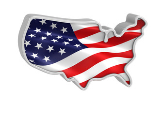 Obraz premium 3D USA map