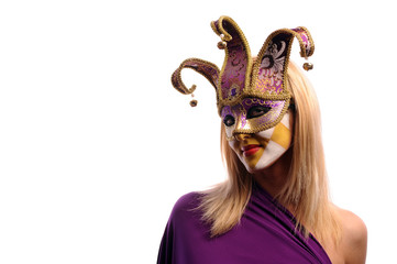 woman n half mask from Venice