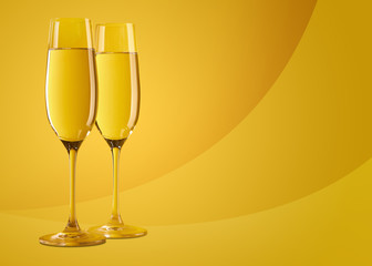 Two glasses of champagne
