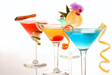 Tropical Martini cocktails