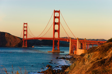 Golden Gate Bridge at sunset © Jeffrey Banke