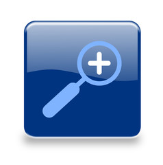 Fototapeta premium Button vergößern blau