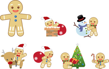 Xmas gingerbread men Action