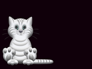 White cat symbol eastern chinese new 2011 year