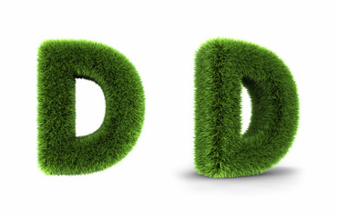 Grass Letter D