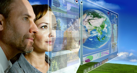 futuristic screen