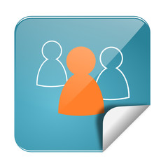 Button Sticker Community türkis