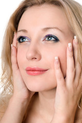 Fototapeta premium pretty thoughtful blond woman