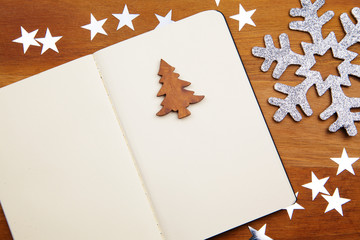 Blank Notebook With Snowflake