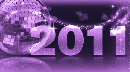 2011 Discokugel violett