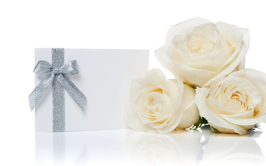 Roses on a white background