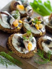 Anchovy canapes