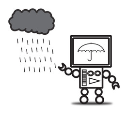 Robot bad weather - rain