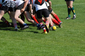 Fototapeta na wymiar grać rugby wręcz