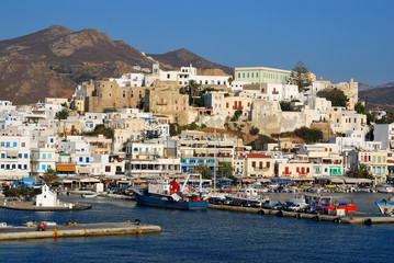 Fototapeta na wymiar Naxos port, Grecja