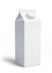 White blank milk box