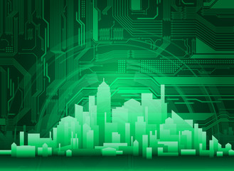 abstract modern, technological city background. Eps 10