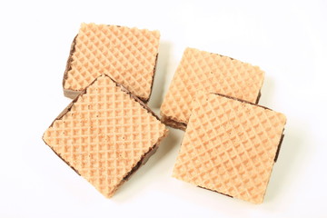 Vier Haselnusswaffeln