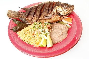 Mojarra Frita, a Mexican entree with fish