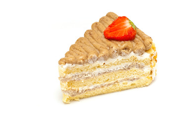 piece of cake isolated on white background