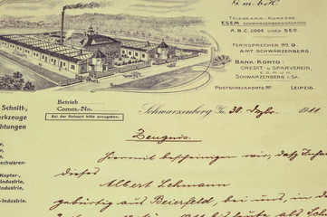 Altes Arbeitszeugnis  #101129-014