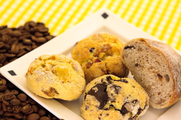 bread scone cofee beans
