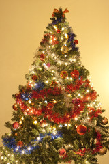 Christmas tree decorated with ornaments