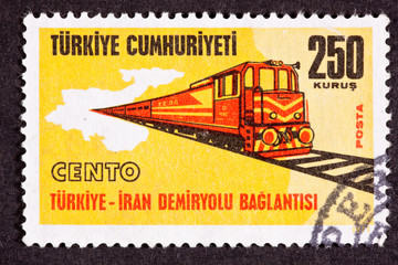 Turkish Stamp Regional Cooperation Turkey Iran Railroad Link