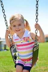 Child on swing