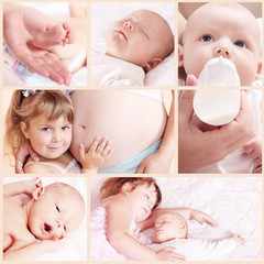newborn baby collage