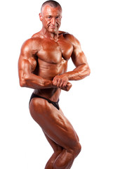 Bodybuilder posing