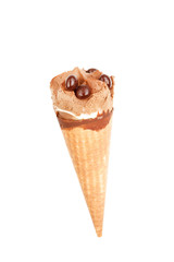 Chocolate ice cream cone