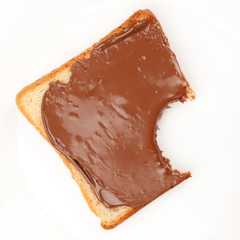 Toast with chocolate
