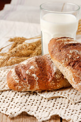 fresh bread on the table