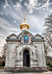 Fototapeta na wymiar Russian Orthodox Church. Baden-Baden, Earopa, Germany