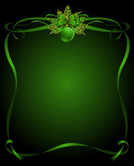 Vector christmas frame from ribbons