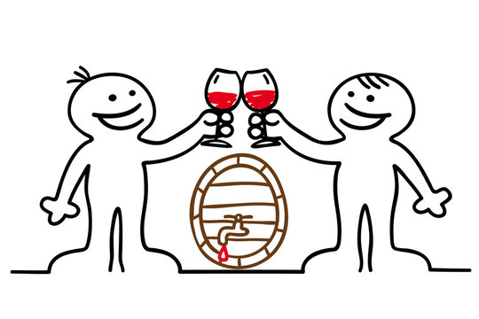 figuren degustieren wein