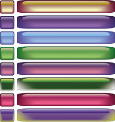 Gel menu buttons set.