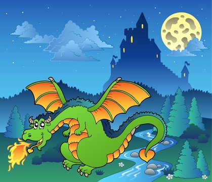 Fairy tale image with dragon 4