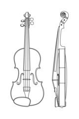Fototapeta na wymiar Vector illustration of violin