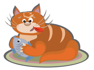 Cat with fish