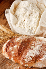 fresh bread on the table