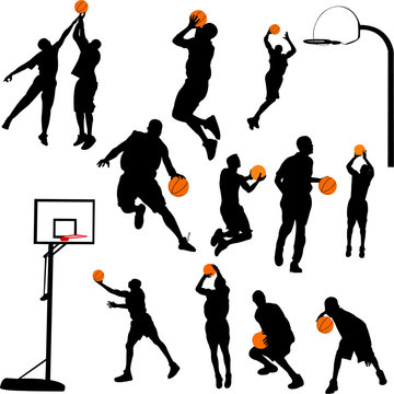 basketball and backboard vector