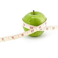 green apple with tape