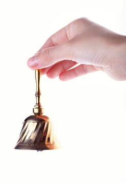 Hand Hold Handbell Isolated On White