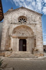 Fototapeta na wymiar Church La Collegiata di San Quirico D'Orcia,Tuscany.