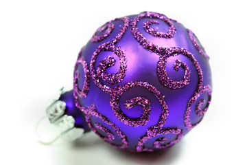 Purple Christmas glass ball