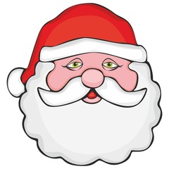 fully editable vector illustration of Santa head