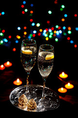 flutes of champagne