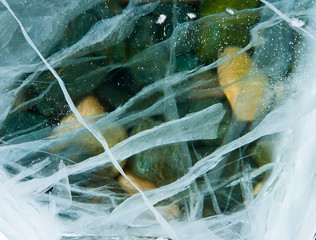 Abstraction from the frozen ice and stones